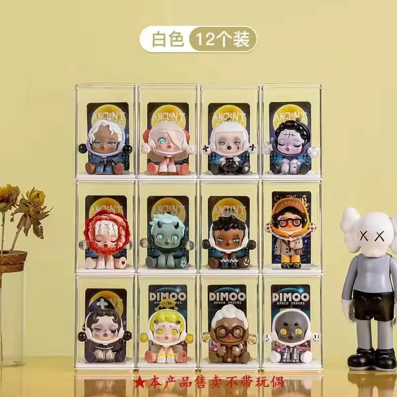 6/12PCS Blind Box Display Stand to Store Single Figure Display Box Acrylic Transparent Dustproof Small Ornaments Pop Mart Boxs
